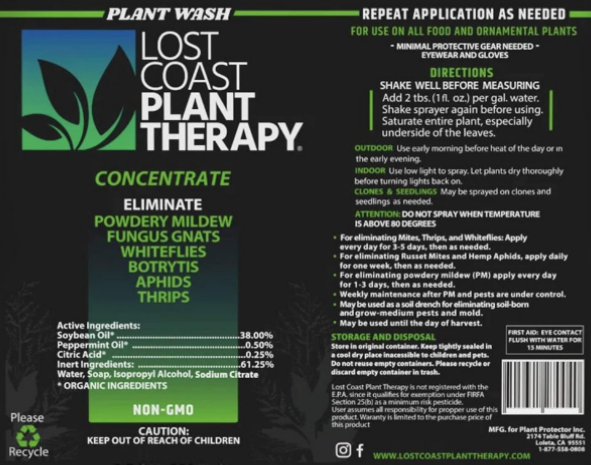 Lost Coast Plant Therapy (Insecticide, Miticide, Fungicide Concentrate –  urban-gro online