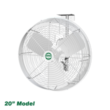 Load image into Gallery viewer, J&amp;D Barnstormer Recirculation Fan - White with Bracket Cord &amp; Plug