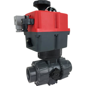 Valworx Electric Actuated Ball Valve PVC/EPDM, 24-240V